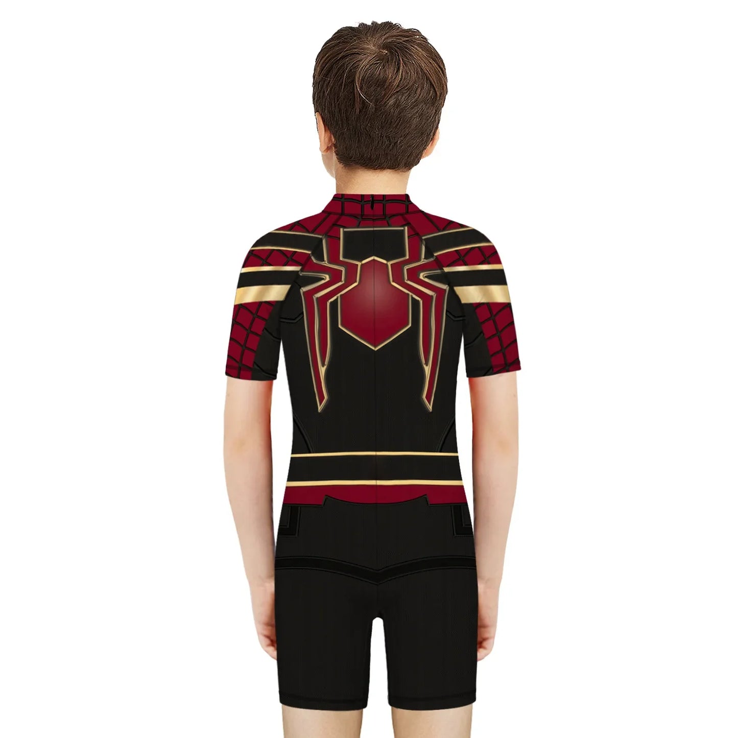 Children One Pieces Swimsuit Superhero 3D Print Playsuit Child Short Sleeve Swimwear Beach Bathing Suit Swim Wear For Boys Girls