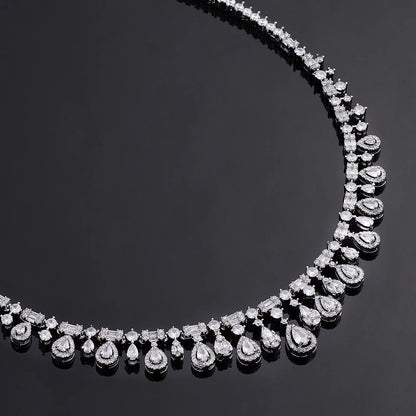 2023 New 4-piece Ring Cubic Zirconia Bridal Wedding Jewelry Set, Dubai Nigeria Crystal Wedding Jewelry Set
