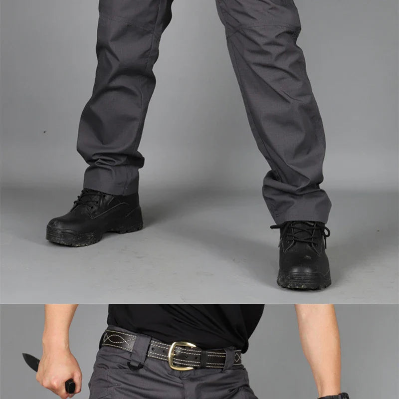 New Casual Tactical Pants Men Cargo Pants Multi Pockets Safari Style Trousers Waterproof Male Streetwear Hiking Plus Size S-6XL