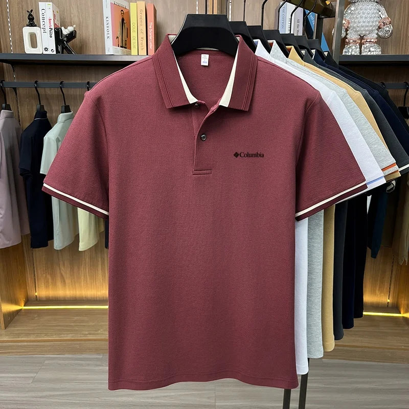Summer hot search brand new 100% pure cotton comfortable polo shirt personalized men's letter embroidery best-selling short top