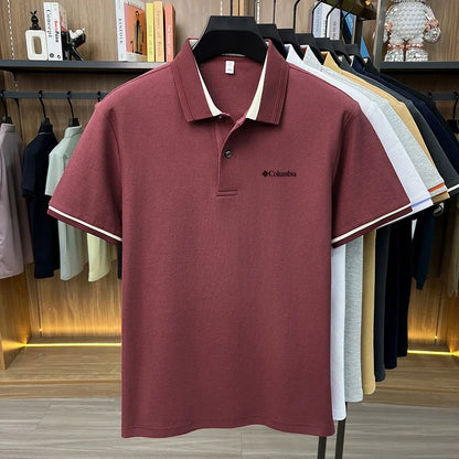 Summer hot search brand new 100% pure cotton comfortable polo shirt personalized men's letter embroidery best-selling short top