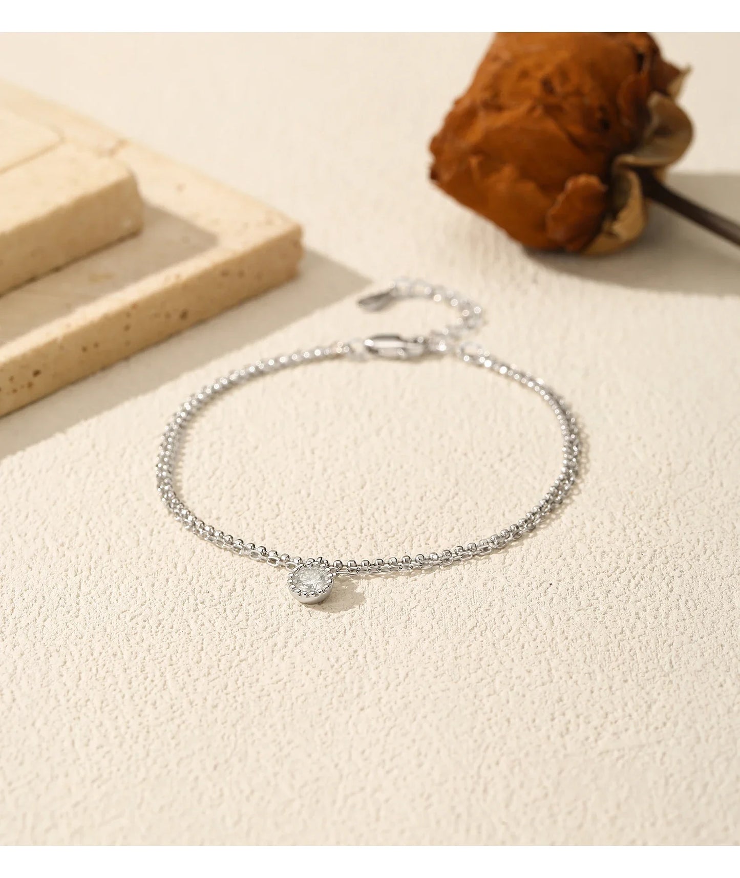 D Color Moissanite Bracelet 925 Sterling Silver Double Layer Lab Diamond Simple Bracelets For Women Fine Jewelry Gifts