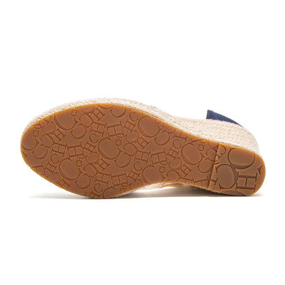 Women's Shoes CARACAS CANVAS WEDGES Luxury Brand Heeled Sandals Straw Fabric Casual shoeses