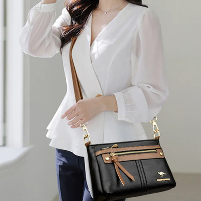 High Quality Leather Purses and Handbag Women Bag Luxury Designer Shoulder Crossbody Sac Ladies Casuial Messenger Tote Bag 2024