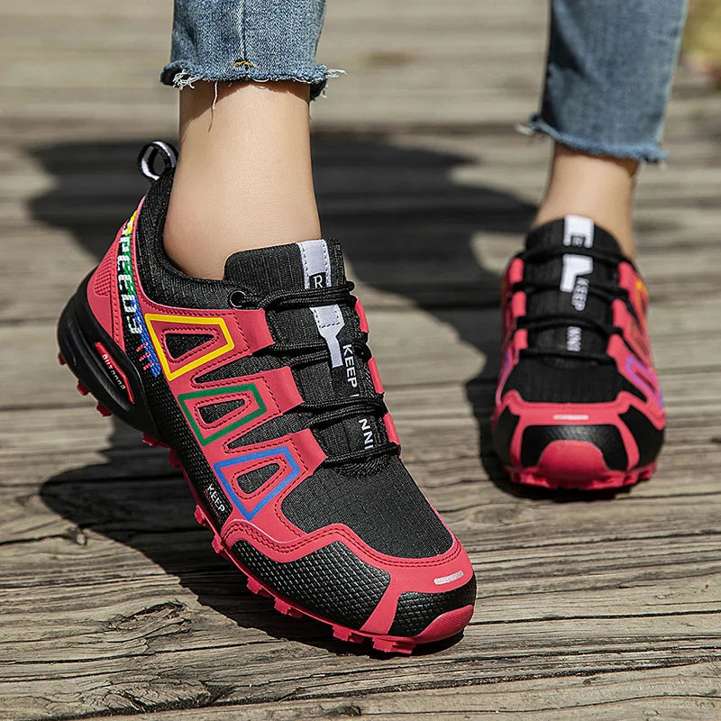Women's Hiking Shoes Waterproof Outdoor Sports Shoes Women's Walking Travel Sports Shoes Bicycle Sports Shoes Running Shoes