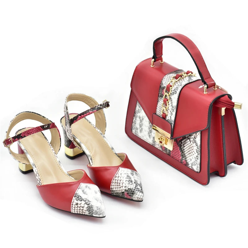 Shoe and Bag Set for Party in Women Nigerian Heels Women Luxury Matching Shoes and Hand Bag for Women 2026 Luxury Designer Pumps
