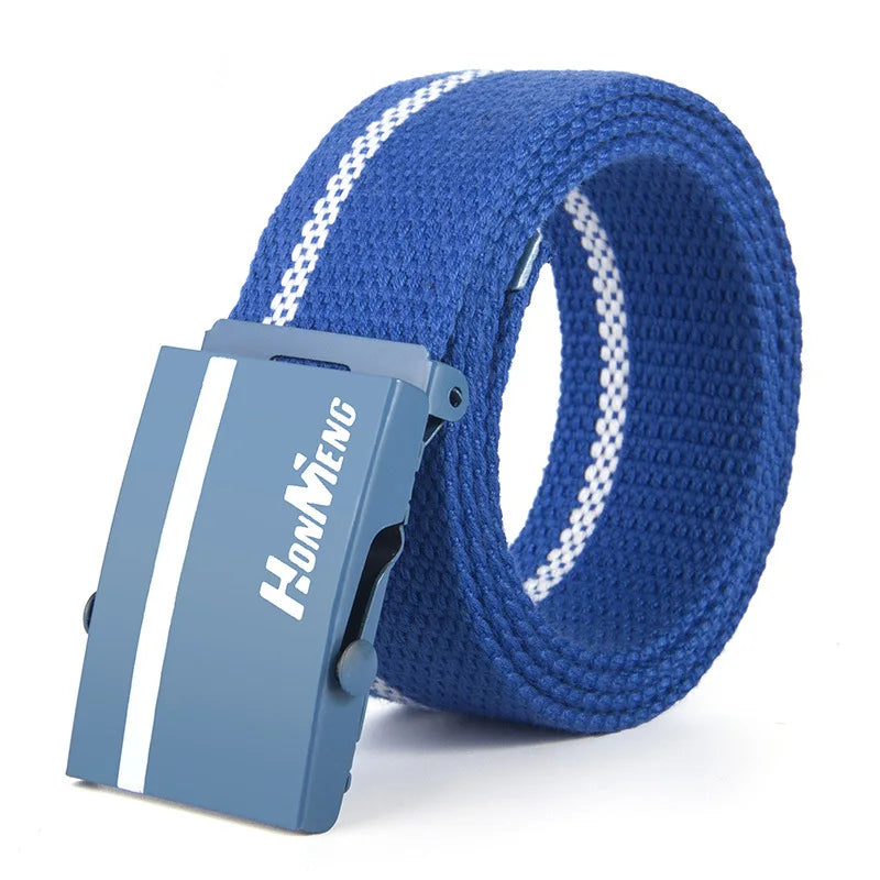 White Blue Black Military Automatic Buckle Nylon Belt Outdoor Hunting Multifunctional Tactical Canvas Belt High Quality Men Belt
