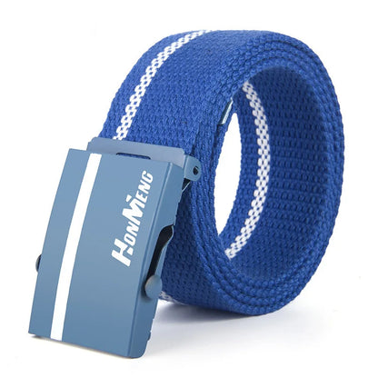 White Blue Black Military Automatic Buckle Nylon Belt Outdoor Hunting Multifunctional Tactical Canvas Belt High Quality Men Belt