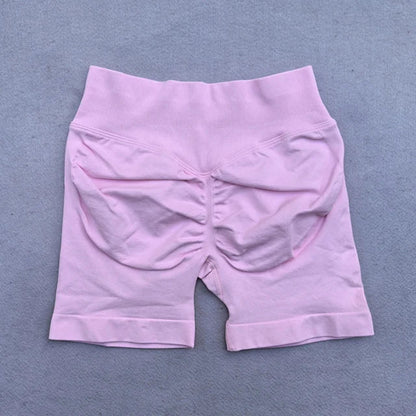 Shorts Set 2 Pieces Seamless Yoga Set Workout Tracksuit Women Halter Sport Bra And Low Waist Scrunch Bum Gym Shorts Suits