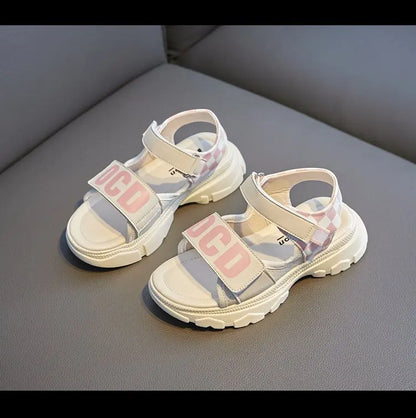 Girls Summer Fashion Sandals Kids Casual Outdoor Non Slip Lightweight Sandals Children's  Comfortable Design Cute Beach Shoes
