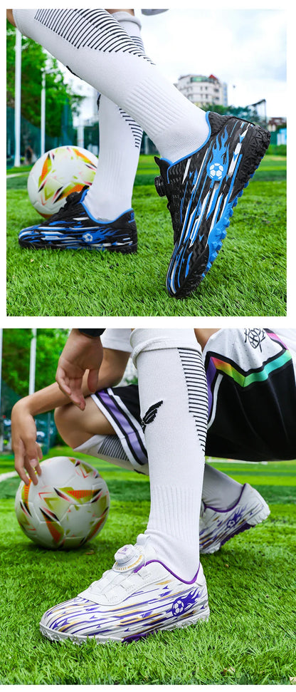 Kids Football Field Boots Boys Girls Indoor Society Football Shoes Futsal Non Slip Professional Fast Men Soccer Cleats Sneakers
