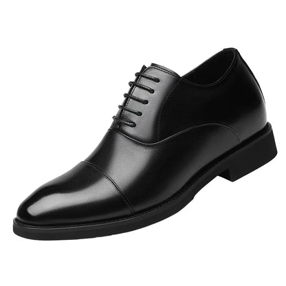 2026 Height Increase 8cm Leather Shoes Men Business Leather Wedding Shoes Men