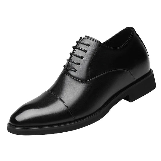 2026 Height Increase 8cm Leather Shoes Men Business Leather Wedding Shoes Men