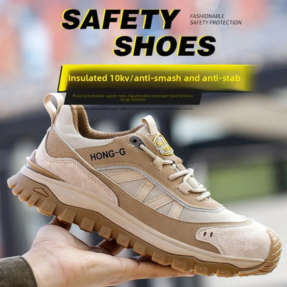 Lightweight Steel Toe Cap Shoes 10KV Anti Slip Comfortable Wear-Resistant Insulation Anti Smashing Piercing for Safety Workwear