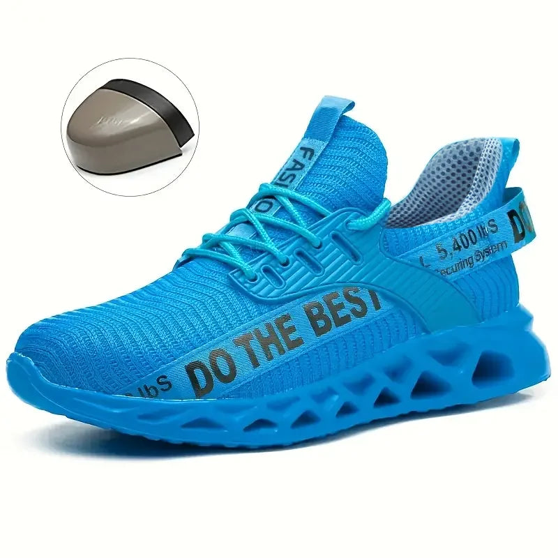 Indestructible Steel Toe Shoes for Men Women Anti-Puncture Work Shoes Comfortable Breathable Work Safety Protective Sneakers