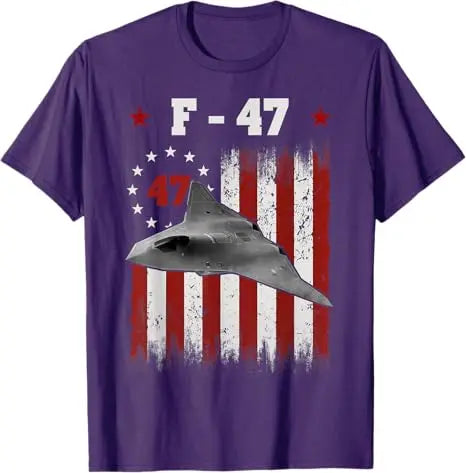 Funny F47 Fighter Jet MAGA Shirt F-47 Jet Fighter Aircraft T-Shirt Men's Fashion American Flag Graphic Outfit Maga Husband Gift