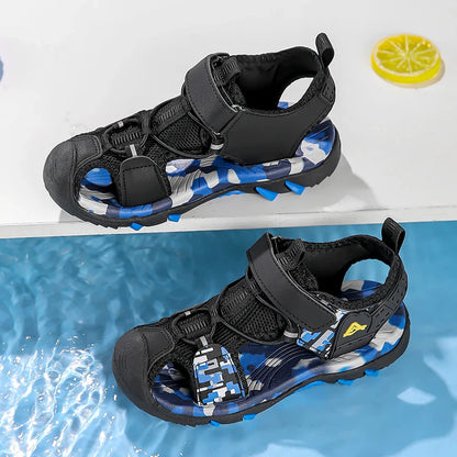 Fashion Kids Sandals Boys Shoes Non-slip Outdoor Breathable Summer Beach Sandails Children's Casual Walking Shoes