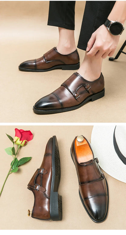 Men's Dress Shoes Classic Wedding Formal Oxford Leather Shoes Men Gentleman Casual Business Social Shoes Man Office Leather Shoe