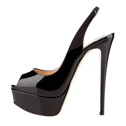 Women Sandals Sexy Pumps 14CM Platform Stripper High Heels Open Toe Stilettos Gladiator Party Dress Wedding Shoes Large Size 44