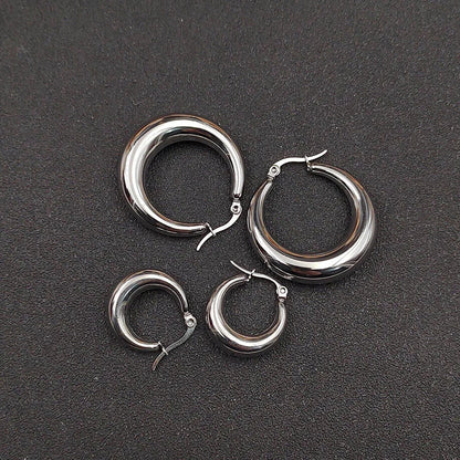 6pcs/Lot Fashion Hollow Geometry Stainless Steel Earring Women Jewelry Wholesale