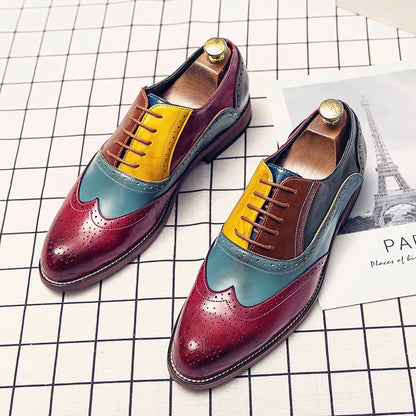 Handmade Mens Dress Designer Bullock Leather Fashion Wedding Italy Office Party Luxury Brand Shoes for Men Loafers Male Shoes 48