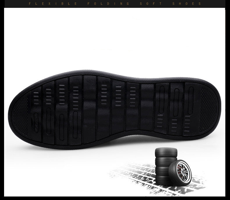 Genuine Leather Casual Shoes Men Handmade Slip on Platform Walking Shoes Outdoor Footwear Driving Loafers Breathable Sneakers