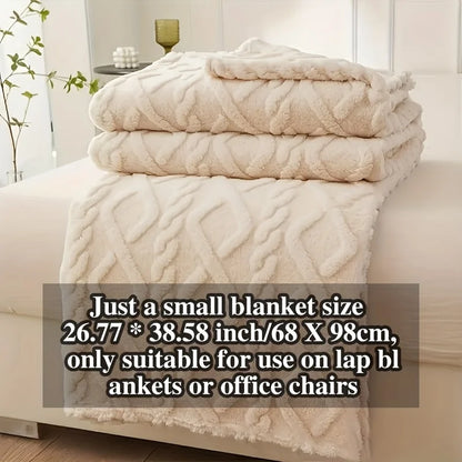 Luxury Plush Fleece Blanket, Ultra Soft Warm Light Beige Throw for Bed & Couch, Cozy French Style Bedding, Machine Washable