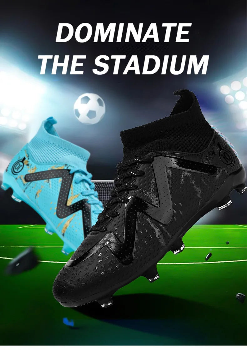 2025 Socks Style Kid Adult Sport Soccer Shoes Training Boys Football Boots Size 33-46 Sneakers AG Youth Soccer Shoes