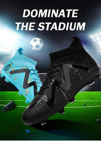 2025 Socks Style Kid Adult Sport Soccer Shoes Training Boys Football Boots Size 33-46 Sneakers AG Youth Soccer Shoes