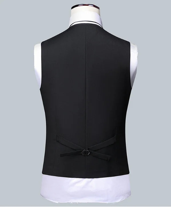 Men's Solid Color Business Suit Fashion Banquet Wedding Trend Groom Best Man Single 3/2/1