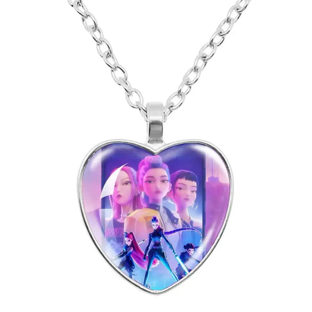 Heart Necklace - Rumi Zoey Mira Anime Film Alloy Jewelry Pendant for Fans Gifts