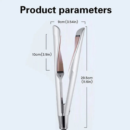 New 2-in-1 Curling Iron & Straightener Multi-Function Hair Styling Tool Dual-Purpose Curling and Straightening Iron