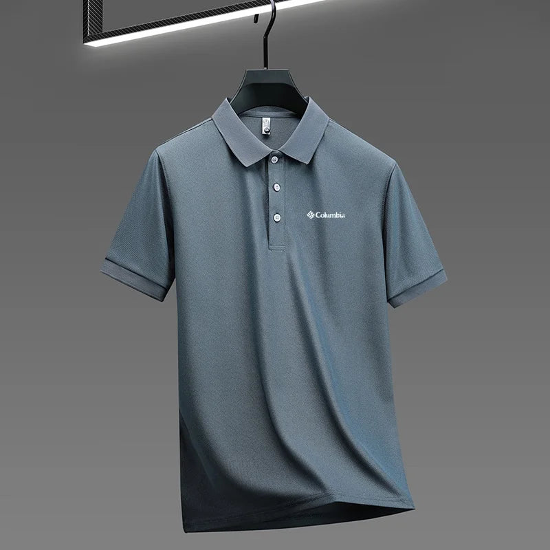 High End Brand New Men's Lapel Polo Shirt Summer Exquisite Letter Print Short Sleeve T-Shirt Business Leisure Fashion Men's Wear