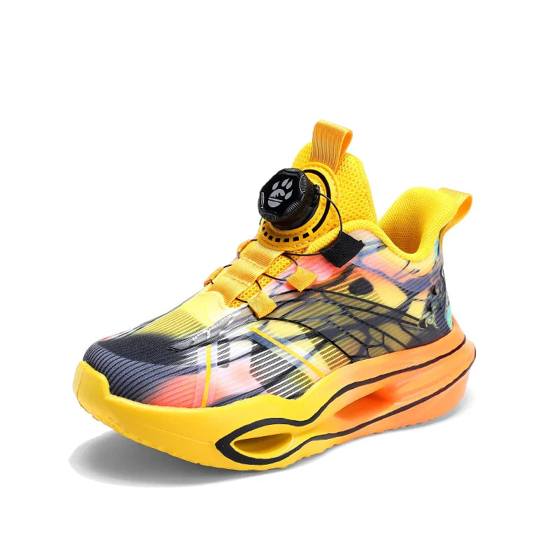 Children‘s Basketball Shoes Cushioned Sneakers Non-slip Breathable Running Shoes Lace-up Boys Girls Athletic Shoes Tennis Shoes