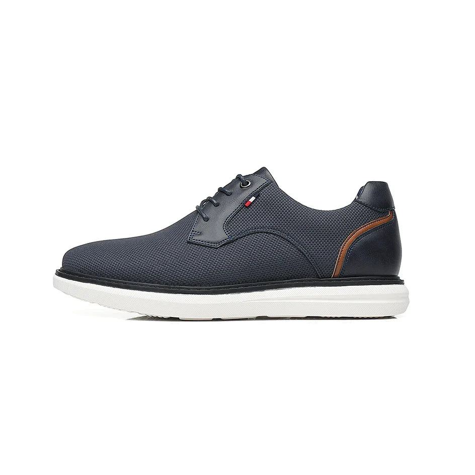 2025 Spring/Summer New Men Shoes Comfy Luxury Brand Men Casual Shoes Lace Up Business Style Dress Shoes BHKH Men Shoes