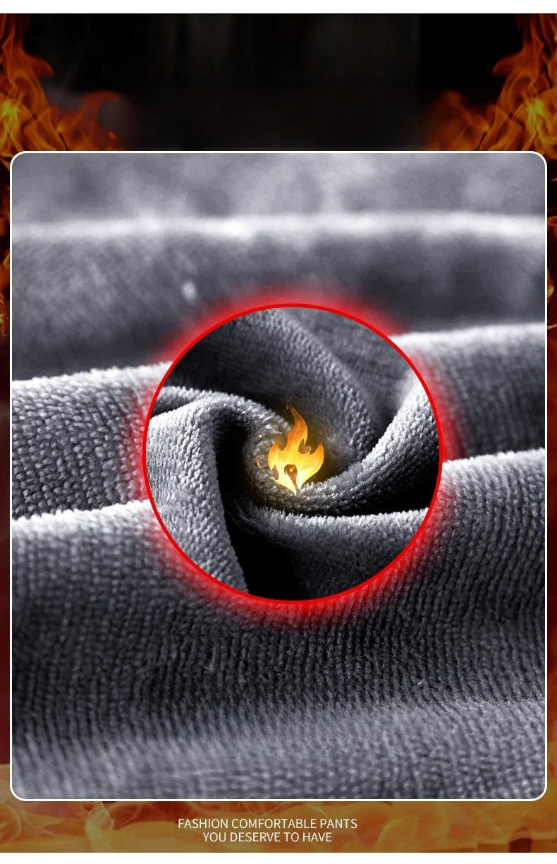 Winter Men Fleece Brand Jeans Fashion Soft Stretch Black Biker Masculino Denim Trousers Thick Velvet  Warm Pants Overalls