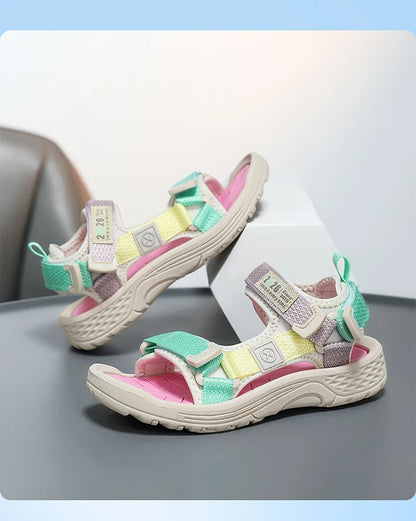 Children's Sandals Boys Girls Breathable Summer Sport for Outdoor Beach Shoes Open-Toe Comfortable Walking Sandalies Size 30-38