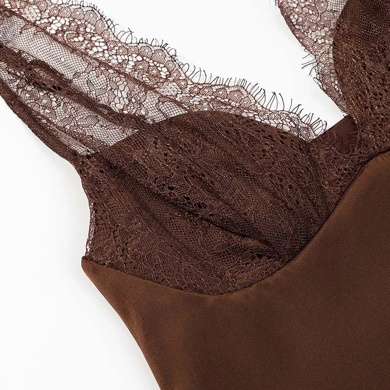 Black Satin Lace V-Neck Camisole Top for Women Cropped Y2k Harajuku Fashion Elegant Sleeveless Shirt Blouse Female