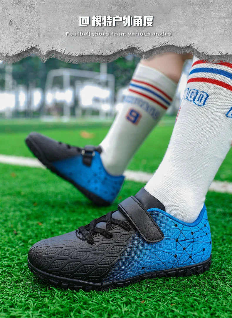 New Men Soccer Shoes Girls Cleats Outdoor Match Training Sport Football Boots Long Spikes Comfortable Breathable Boys Non Slip