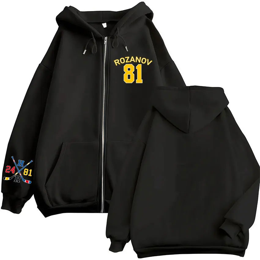Heated Rivalry Shane Hollander‌ Ilya Rozanov Hollanov 24 81 Merch Zipper Hoodies Men Women Zip Up Sweatshirts Long Sleeve Jacket