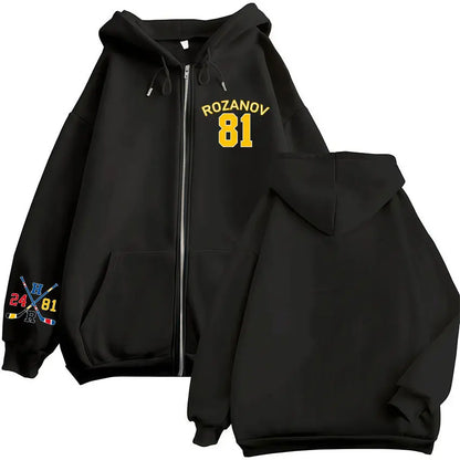 Heated Rivalry Shane Hollander‌ Ilya Rozanov Hollanov 24 81 Merch Zipper Hoodies Men Women Zip Up Sweatshirts Long Sleeve Jacket