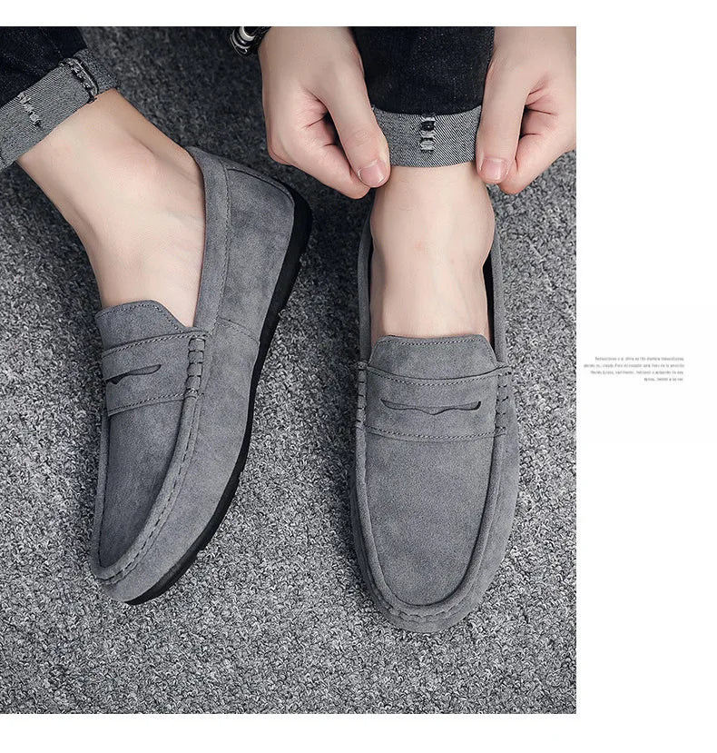 Brand Spring Summer Hot Sell Moccasins Men Loafers High Quality Genuine Leather Shoes Men Flats Lightweight Driving Shoes 2023
