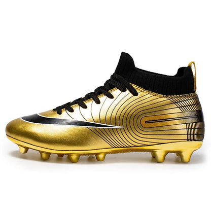 Men Soccer Shoes Ankle Outdoor Long Spikes Football Boots TF Professional Grass Cleats Unisex Football Shoes Chuteira Society