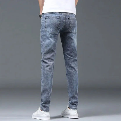 Luxury Summer Designer Korean Classic Streetwear Cowboy Pants for Men Fashionable and Comfortable Boyfriend Skinny Jeans Men