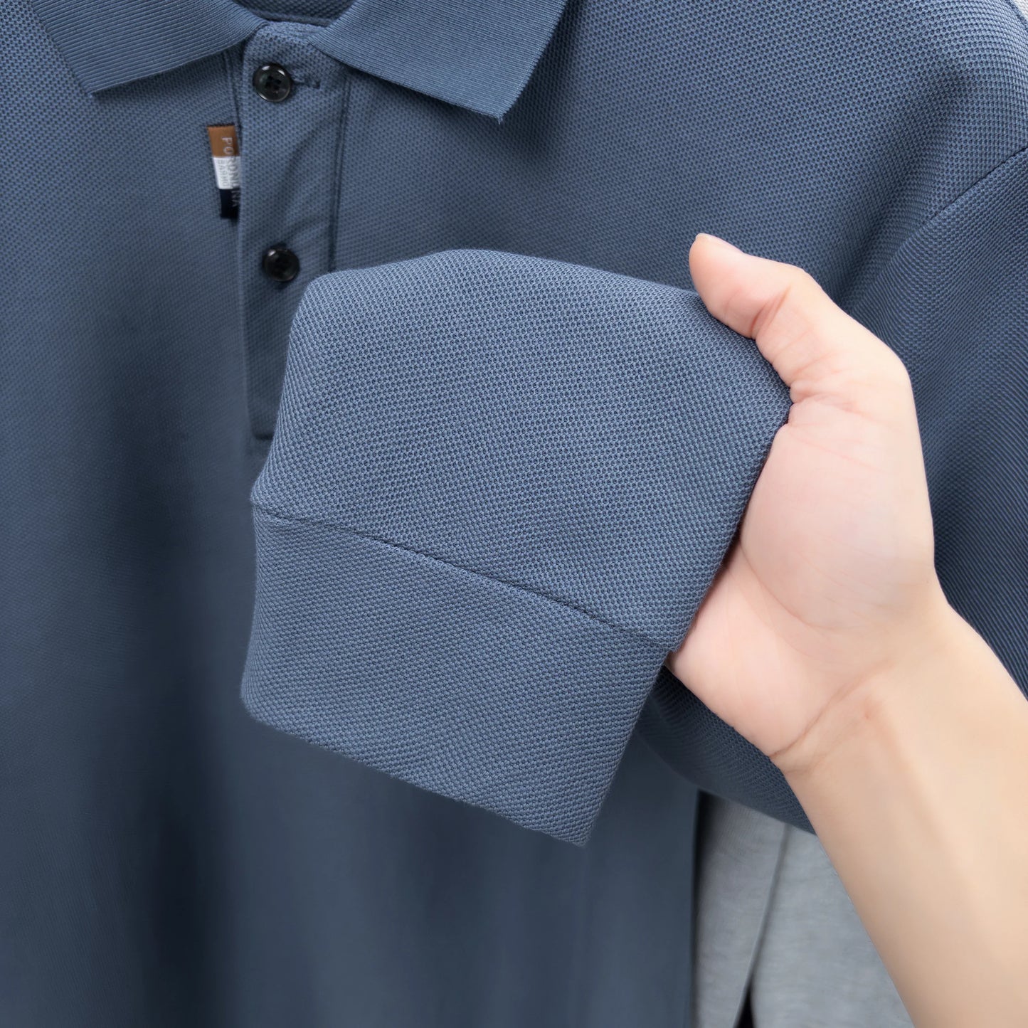 100% Cotton Luxury Quality Men's Polo Shirt Turtle Back Letter Embroid Long Sleeve Autumn Lapel T-Shirt Business Menswear