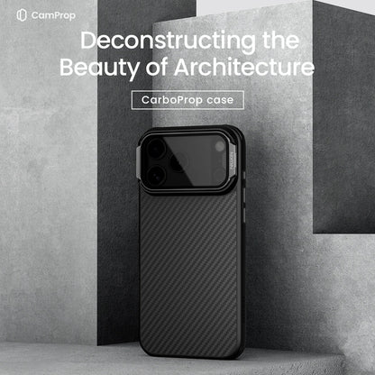 For iPhone 17 Pro Max / 17 Pro case CarboProp Fiber Magnetic Adapt Translucent Black Camera Cover Lens Back Cover Protection