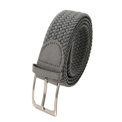 Stretch Canvas Pin Buckle Trouser Belts Plus Large Size 130 140 150cm Elastic Woven Belt Casual Women Men's Punched Waist Straps