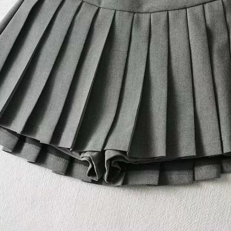 Mooyufon Sexy Women Pleated Skirts High Waist Summer Vintage Mini Skirts Korean Tennis Student White Designed Dance Skirt