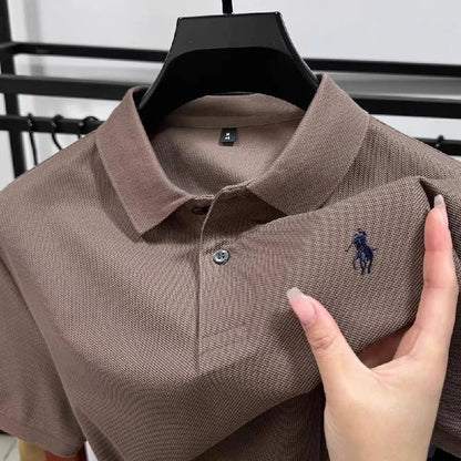 100% pure cotton fashionable personalized men's classic pony embroidered comfortable polo shirt summer new casual short sleeve