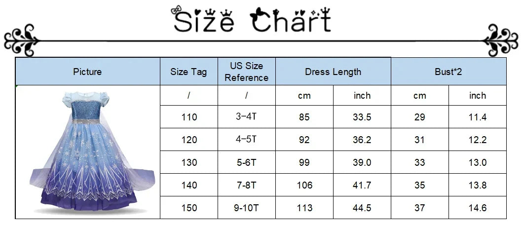 Vestidos de Elsa para Meninas Fantasia de Princesa Infantil Lantejoulas Fantasia Infantil Cosplay Rainha Roupas de Halloween Vestidos de Festa de Carnaval
